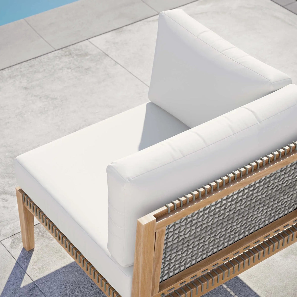 Clearwater Outdoor Patio Teak Wood Corner Chair by Modway by HouseOfZazla