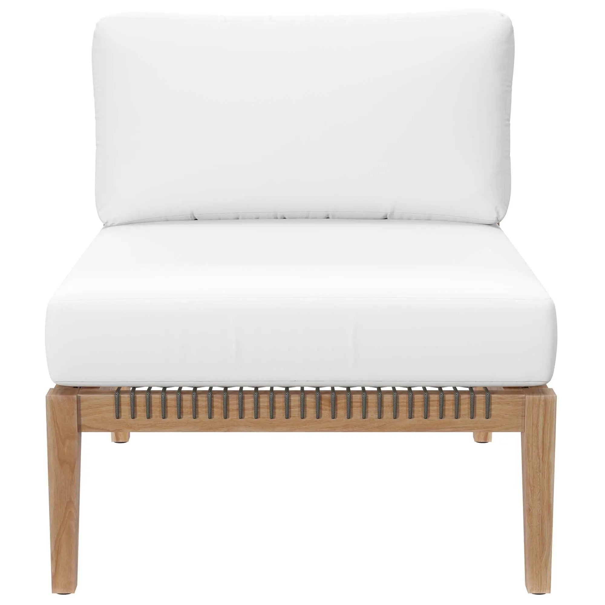 Clearwater Outdoor Patio Teak Wood Armless Chair by Modway by HouseOfZazla