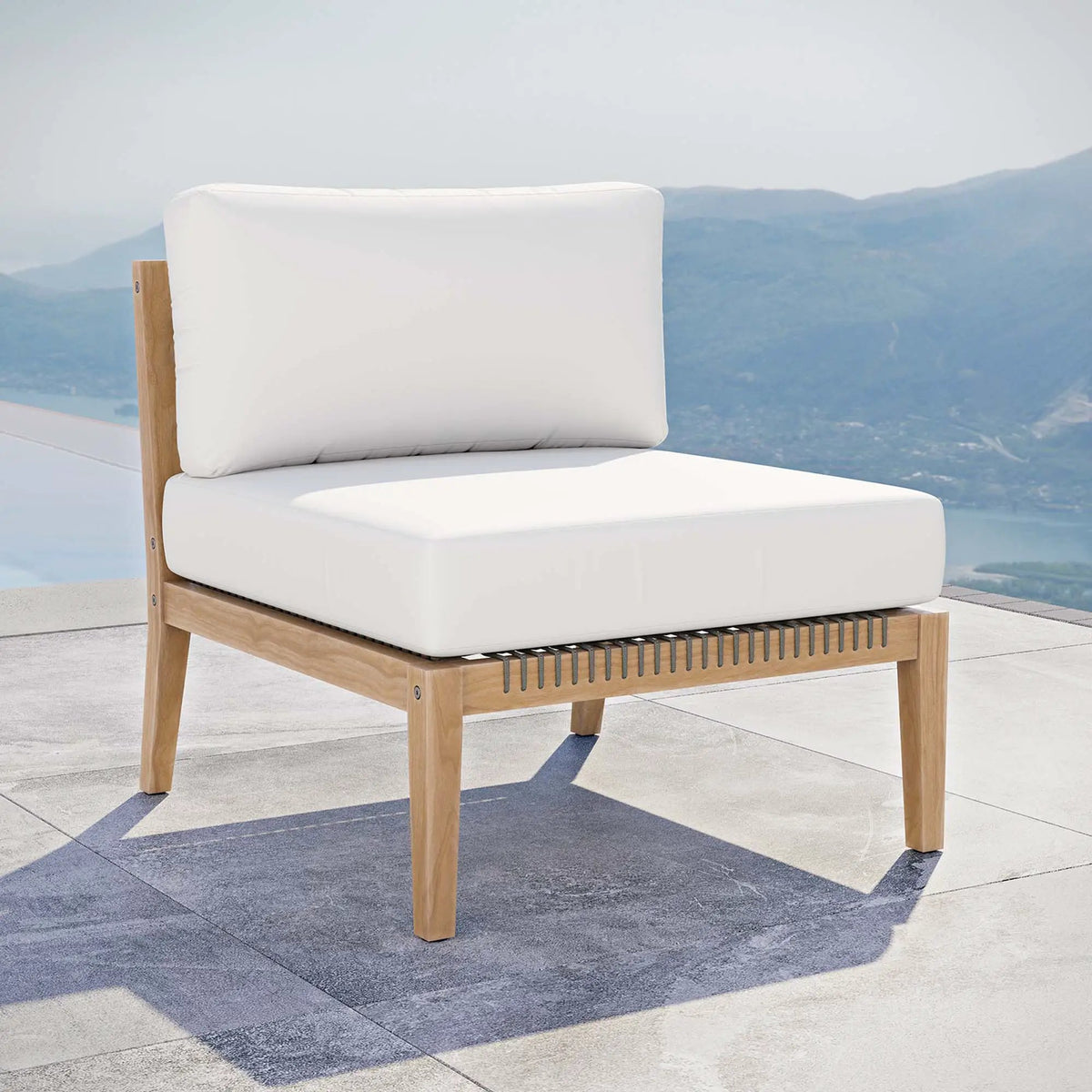 Clearwater Outdoor Patio Teak Wood Armless Chair by Modway by HouseOfZazla