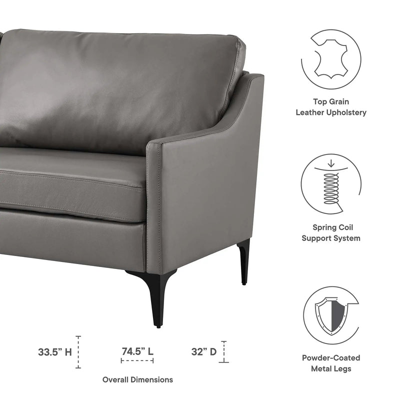 Corland Leather Sofa by Modway by HouseOfZazla