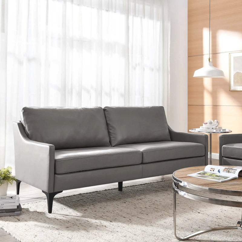 Corland Leather Sofa by Modway by HouseOfZazla