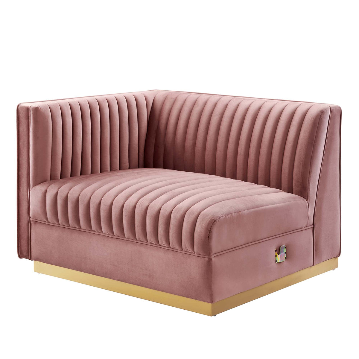 Sanguine Channel Tufted Performance Velvet Modular Sectional Sofa Left-Arm Chair by Modway, photo 5 of 18