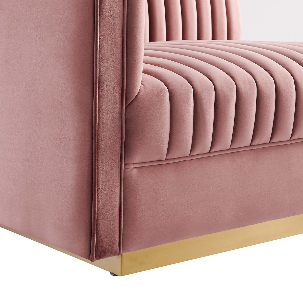 Sanguine Channel Tufted Performance Velvet Modular Sectional Sofa Left-Arm Chair by Modway, photo 6 of 18