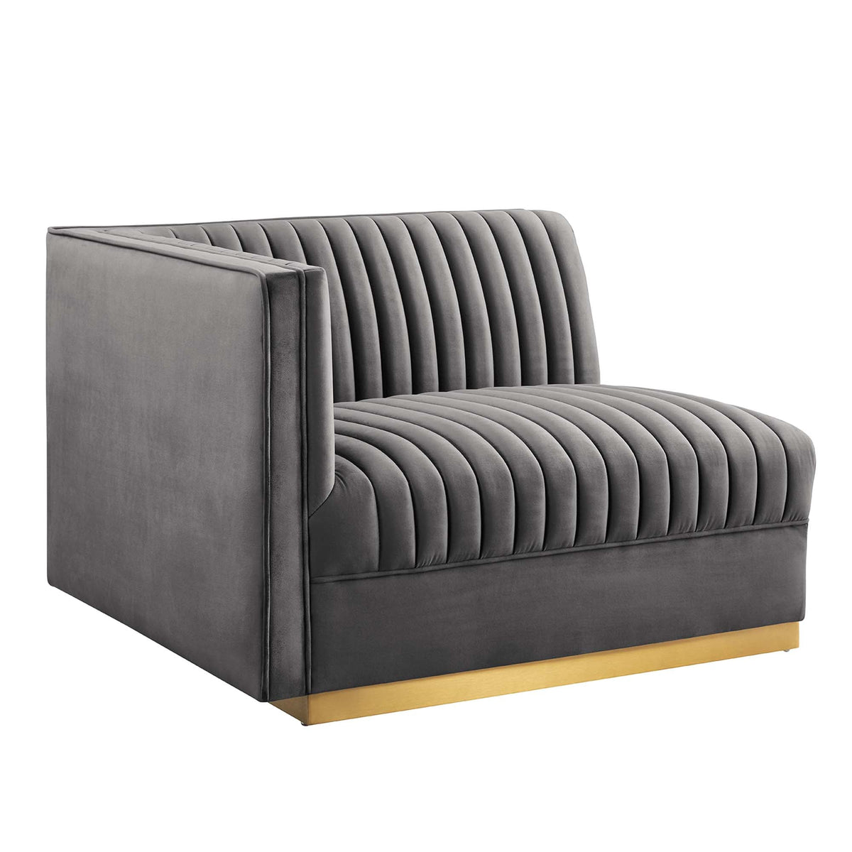 Sanguine Channel Tufted Performance Velvet Modular Sectional Sofa Left-Arm Chair by Modway, photo 10 of 18
