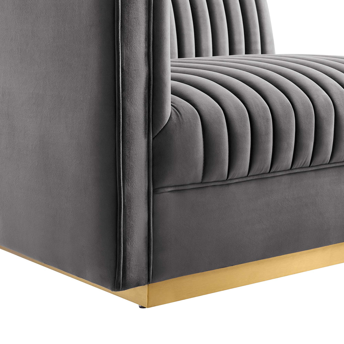 Sanguine Channel Tufted Performance Velvet Modular Sectional Sofa Left-Arm Chair by Modway, photo 15 of 18