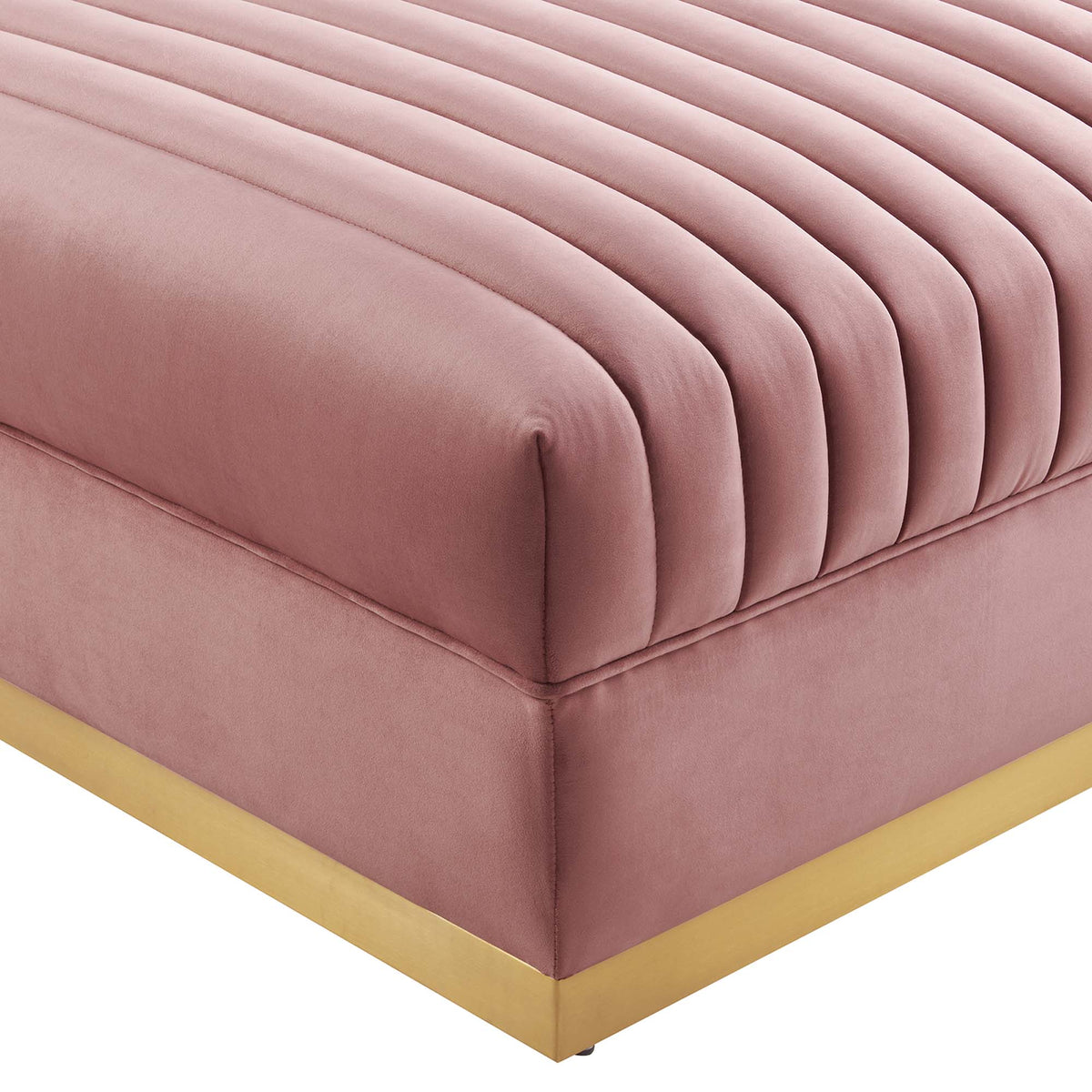 Sanguine Channel Tufted Performance Velvet Modular Sectional Sofa Ottoman by Modway, photo 4 of 12