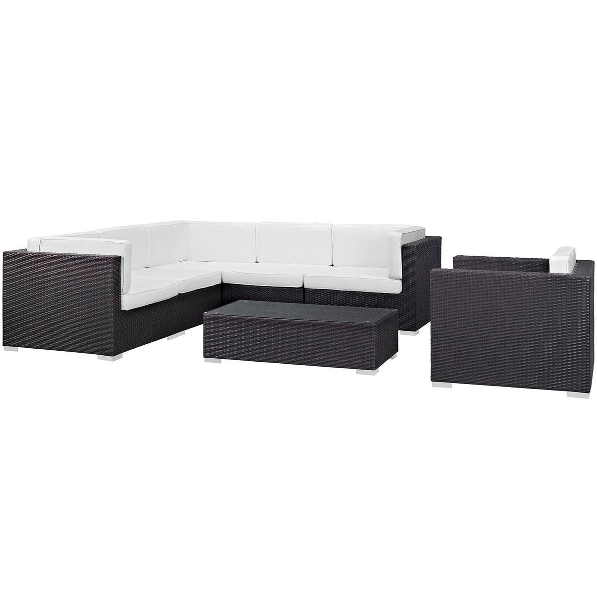 Corona 7 Piece Outdoor Patio Sectional Set by Modway, photo 6 of 10