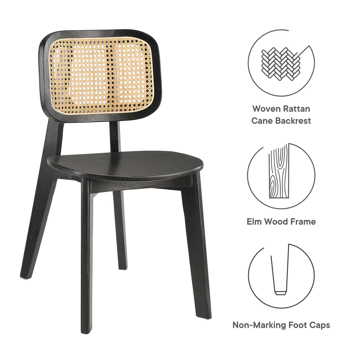 Habitat Wood Dining Side Chair Set of 2 by Modway, photo 2 of 20