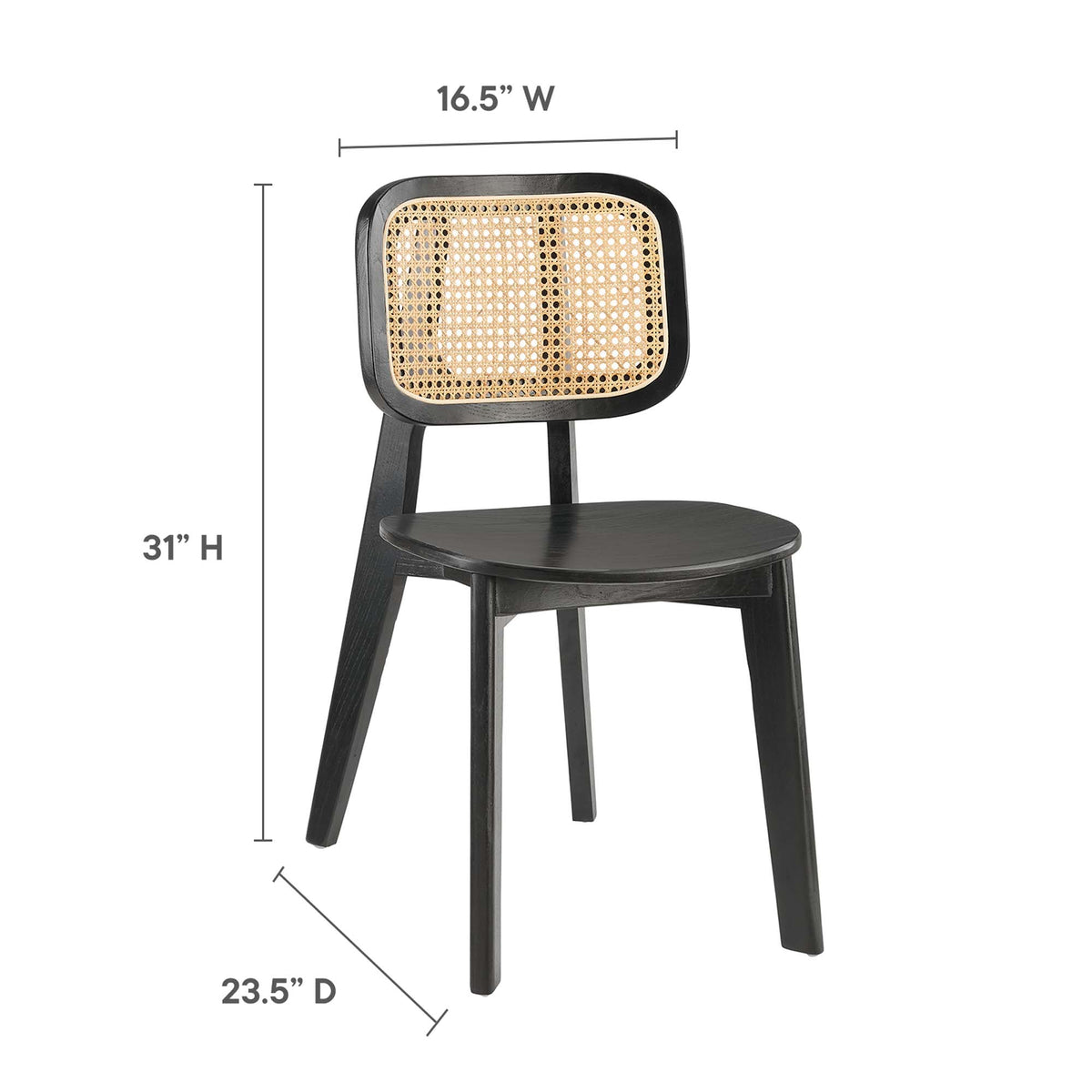 Habitat Wood Dining Side Chair Set of 2 by Modway, photo 3 of 20