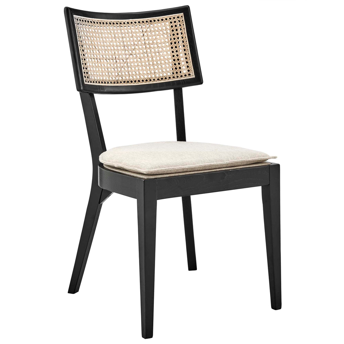 Caledonia Fabric Upholstered Wood Dining Chair Set of 2 by Modway, photo 2 of 41