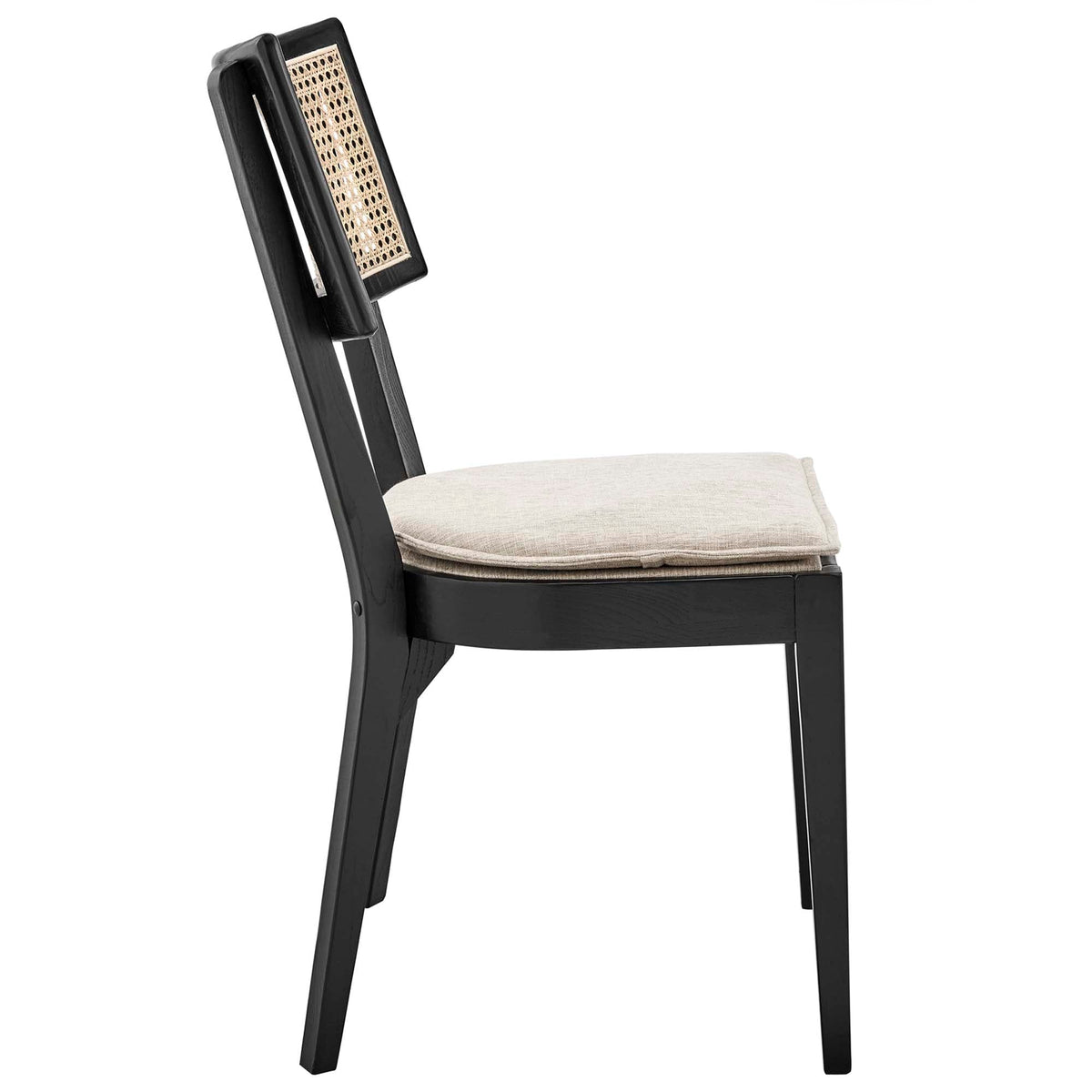 Caledonia Fabric Upholstered Wood Dining Chair Set of 2 by Modway, photo 3 of 41