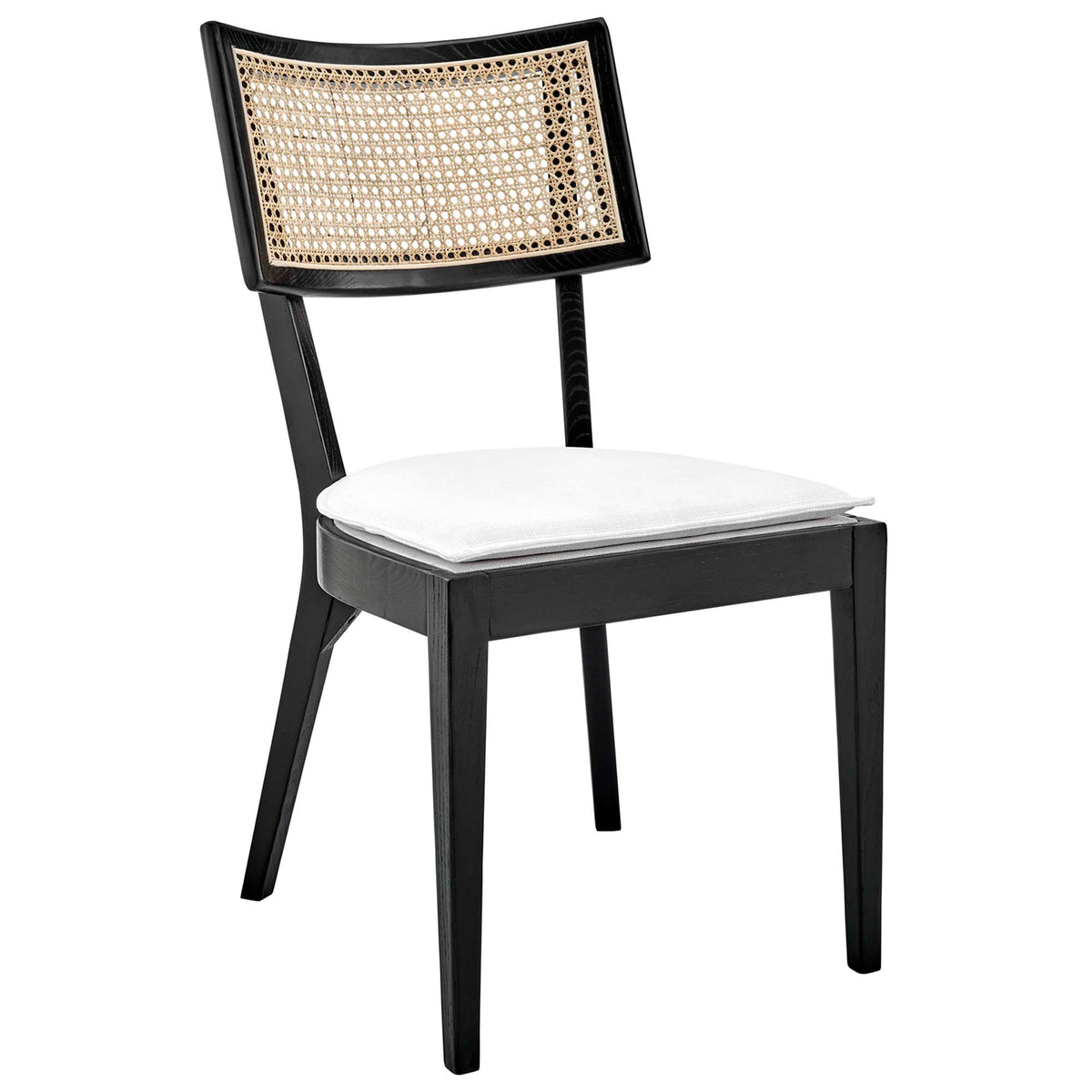 Caledonia Fabric Upholstered Wood Dining Chair Set of 2 by Modway, photo 12 of 41