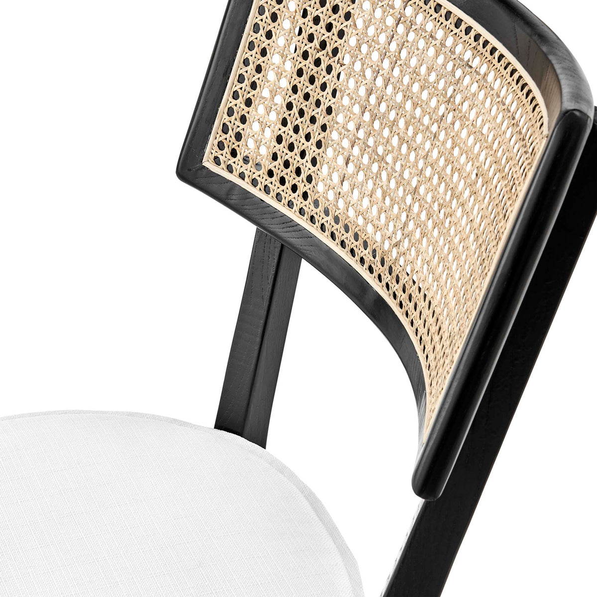 Caledonia Fabric Upholstered Wood Dining Chair Set of 2 by Modway, photo 15 of 41