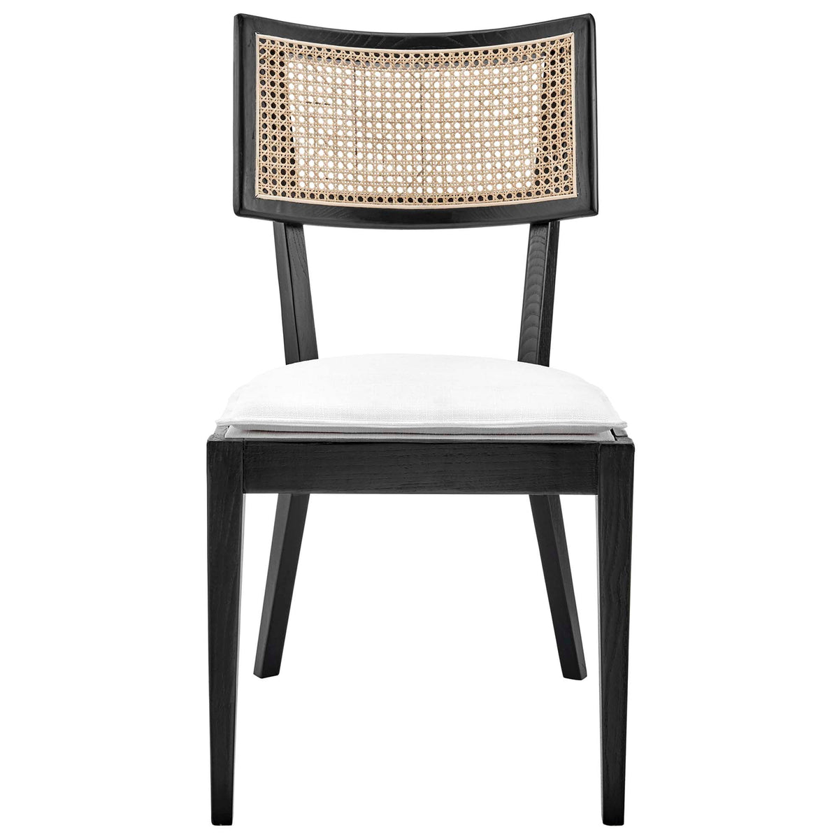 Caledonia Fabric Upholstered Wood Dining Chair Set of 2 by Modway, photo 16 of 41
