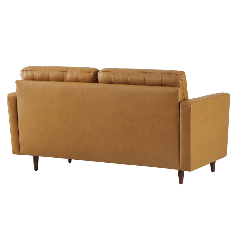 Exalt Tufted Leather Loveseat by Modway, photo 4 of 9