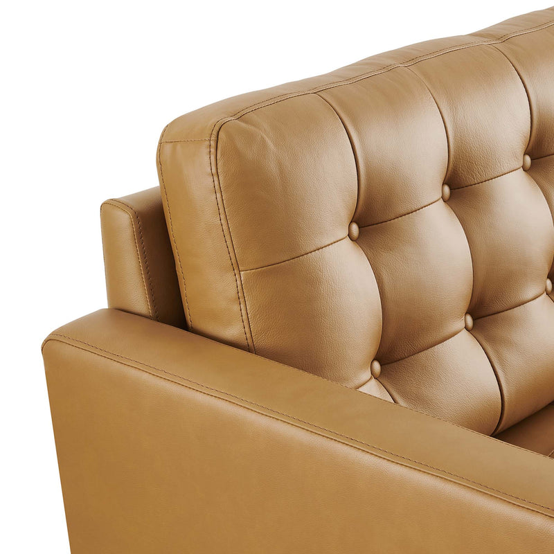 Exalt Tufted Leather Loveseat by Modway, photo 6 of 9