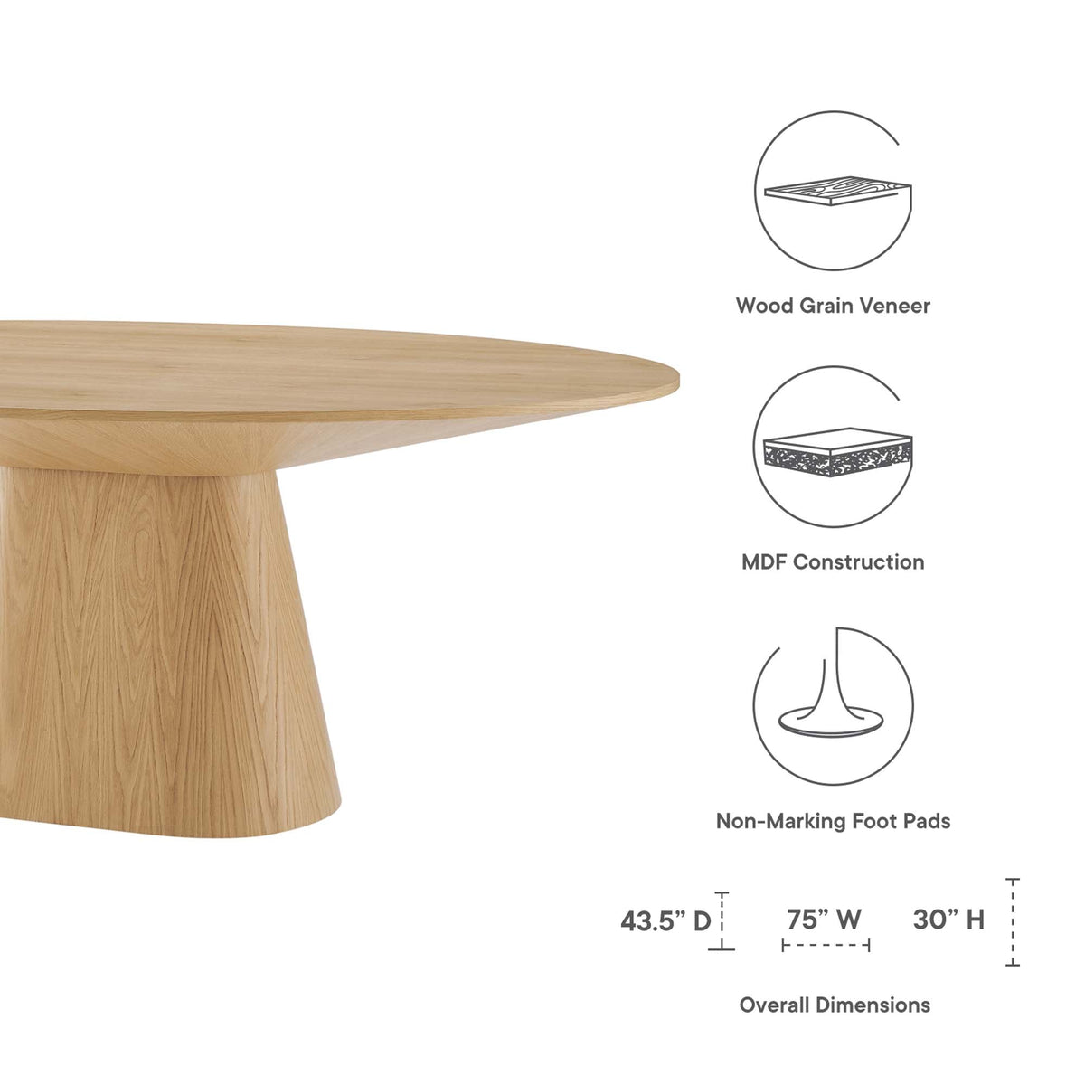 Provision 47" Round Dining Table by Modway, photo 2 of 12