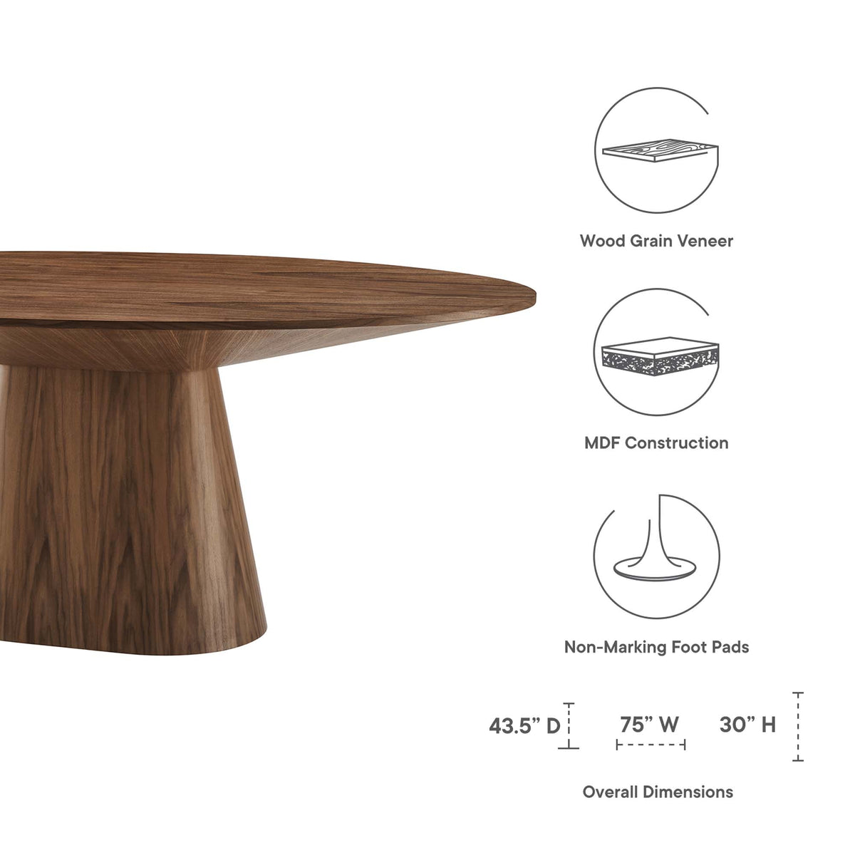 Provision 47" Round Dining Table by Modway, photo 8 of 12