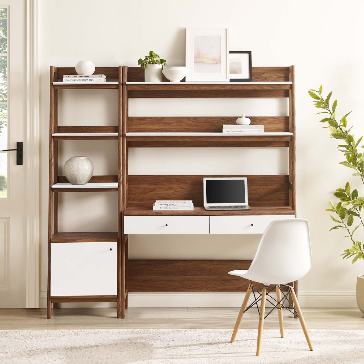 Bixby 2-Piece Wood Office Desk and Bookshelf by Modway, photo 14 of 30