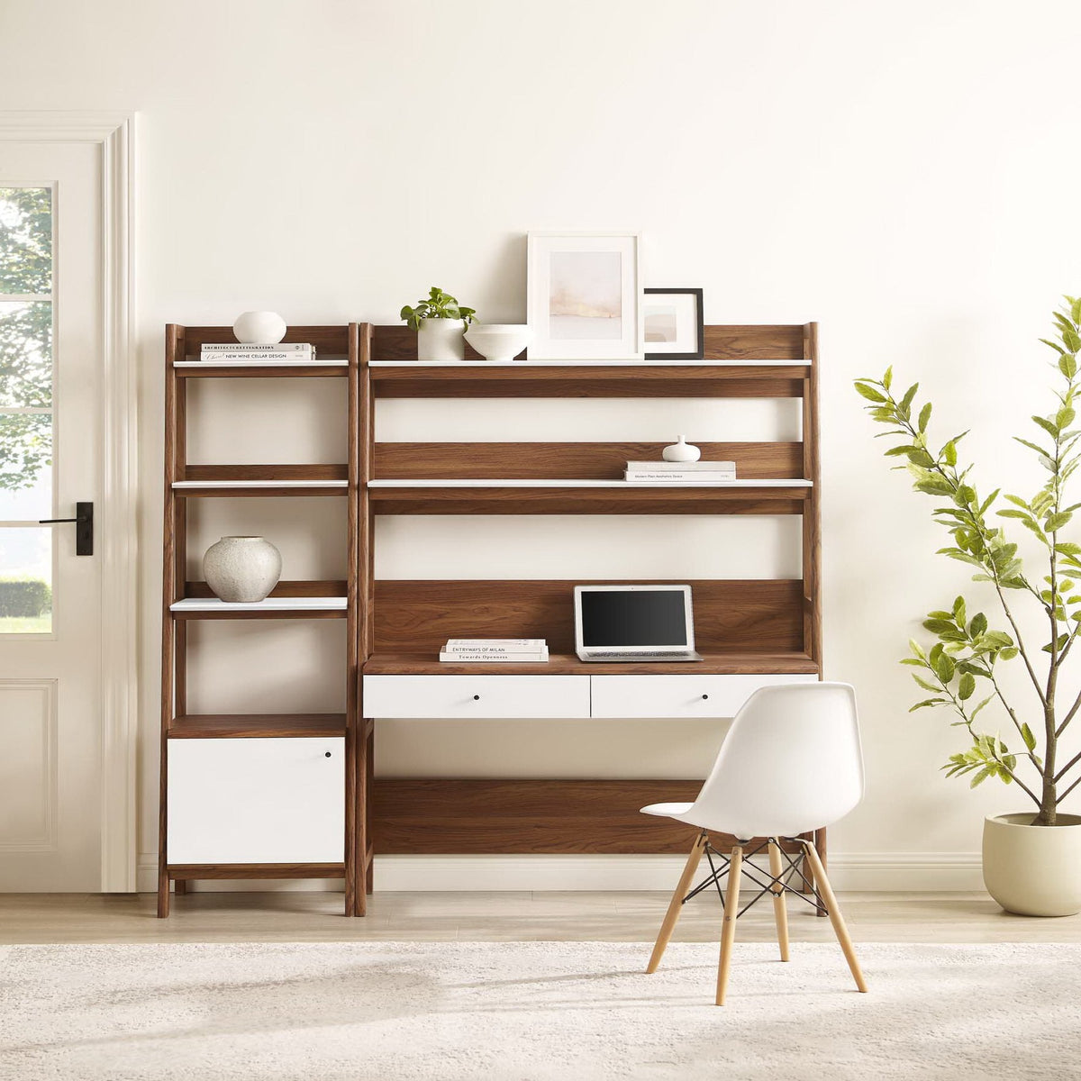 Bixby 2-Piece Wood Office Desk and Bookshelf by Modway, photo 15 of 30