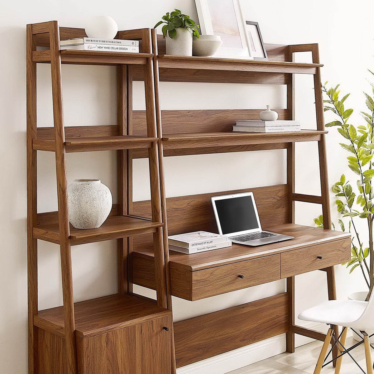 Bixby 2-Piece Wood Office Desk and Bookshelf by Modway, photo 8 of 30
