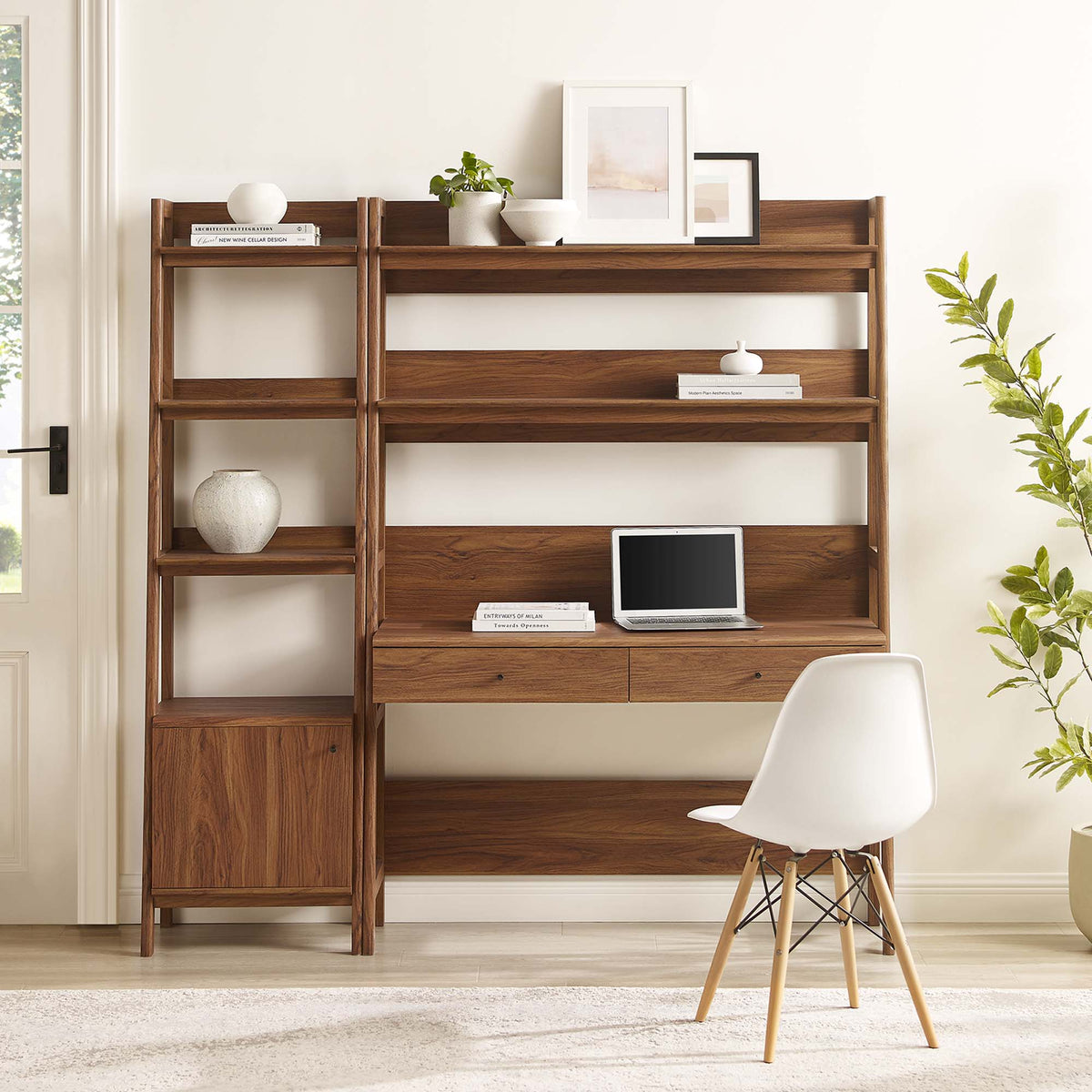 Bixby 2-Piece Wood Office Desk and Bookshelf by Modway, photo 9 of 30