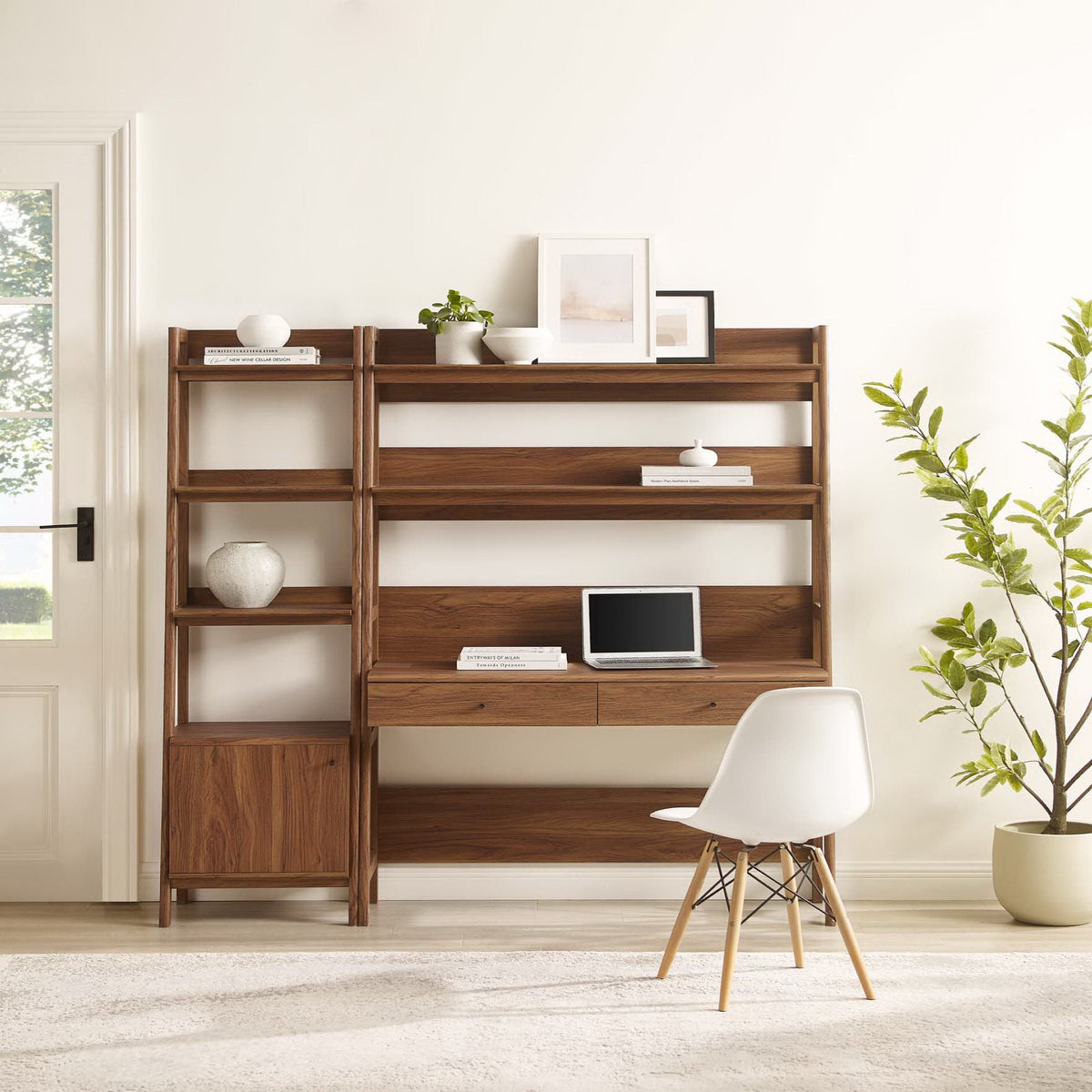 Bixby 2-Piece Wood Office Desk and Bookshelf by Modway, photo 10 of 30