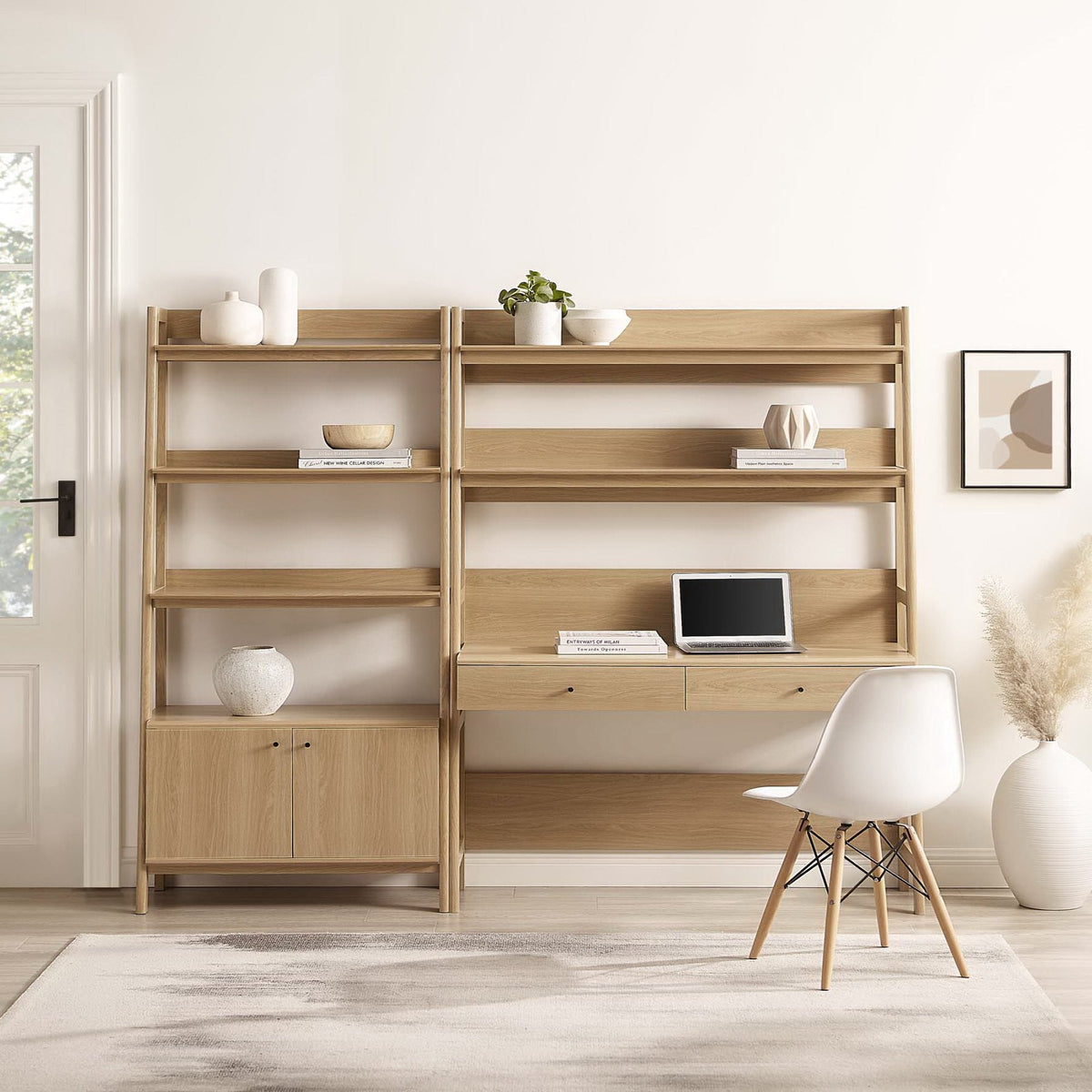 Bixby 2-Piece Wood Office Desk and Bookshelf by Modway, photo 20 of 30