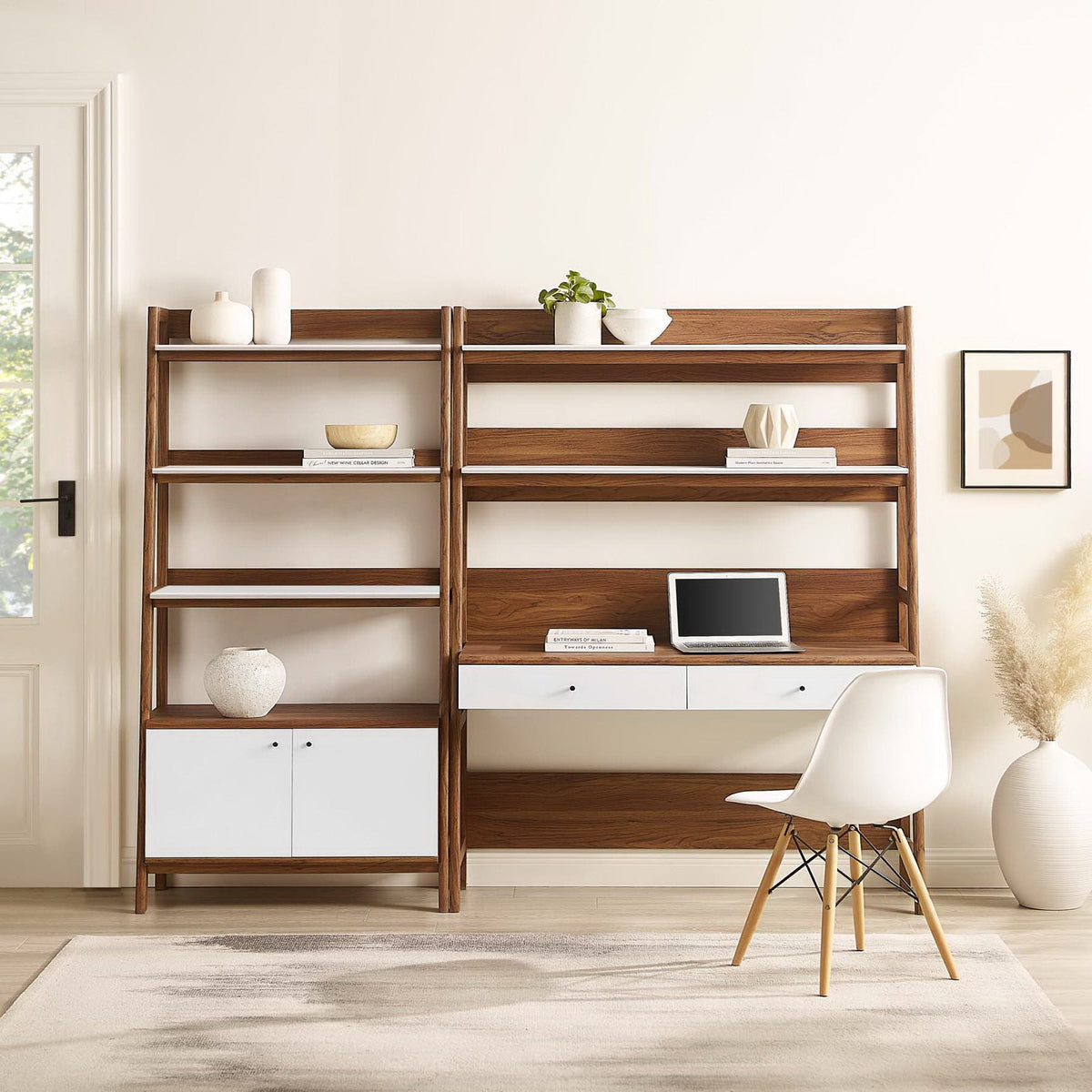 Bixby 2-Piece Wood Office Desk and Bookshelf by Modway, photo 30 of 30