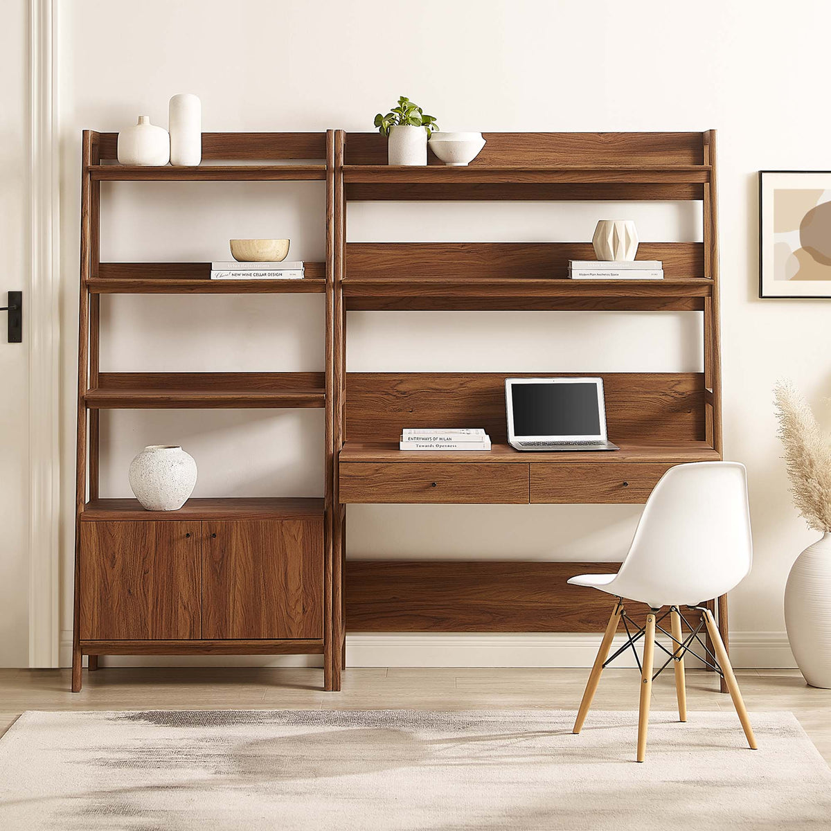 Bixby 2-Piece Wood Office Desk and Bookshelf by Modway, photo 24 of 30