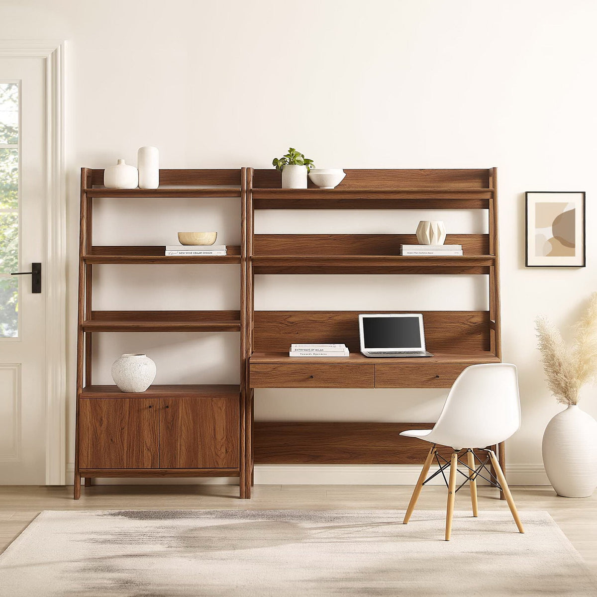 Bixby 2-Piece Wood Office Desk and Bookshelf by Modway, photo 25 of 30