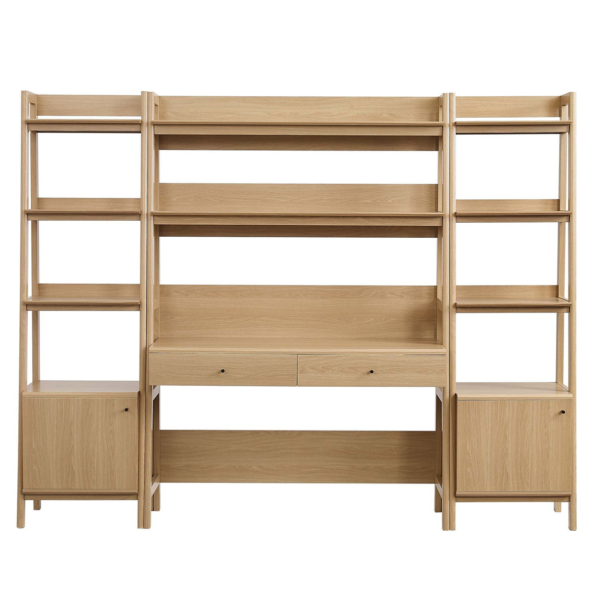 Bixby 3-Piece Wood Office Desk and Bookshelf by Modway, photo 2 of 30