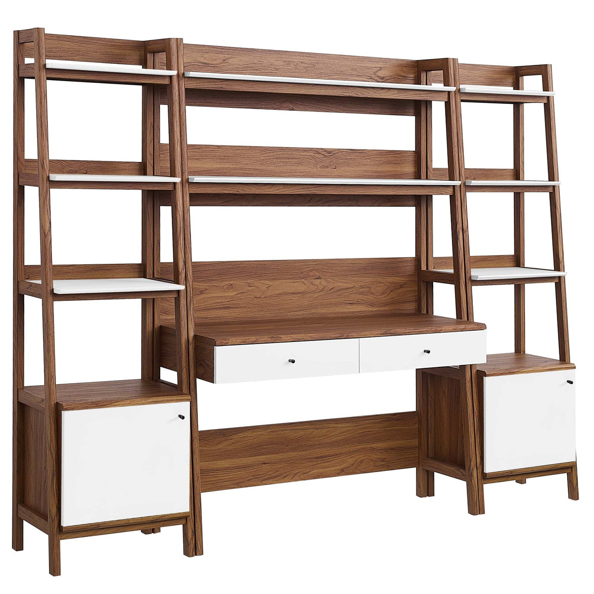 Bixby 3-Piece Wood Office Desk and Bookshelf by Modway, photo 11 of 30