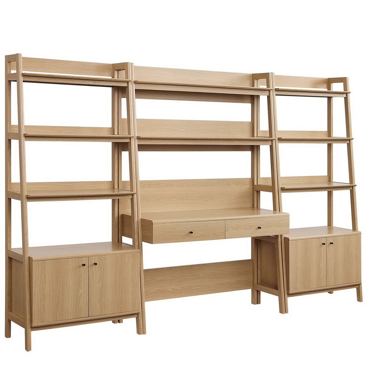 Bixby 3-Piece Wood Office Desk and Bookshelf by Modway, photo 16 of 30