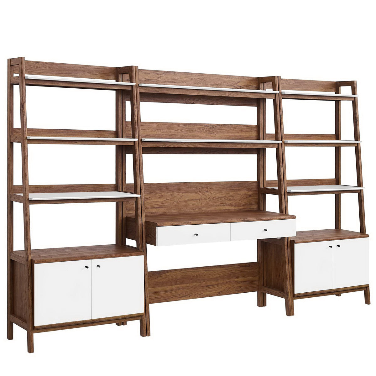 Bixby 3-Piece Wood Office Desk and Bookshelf by Modway, photo 26 of 30