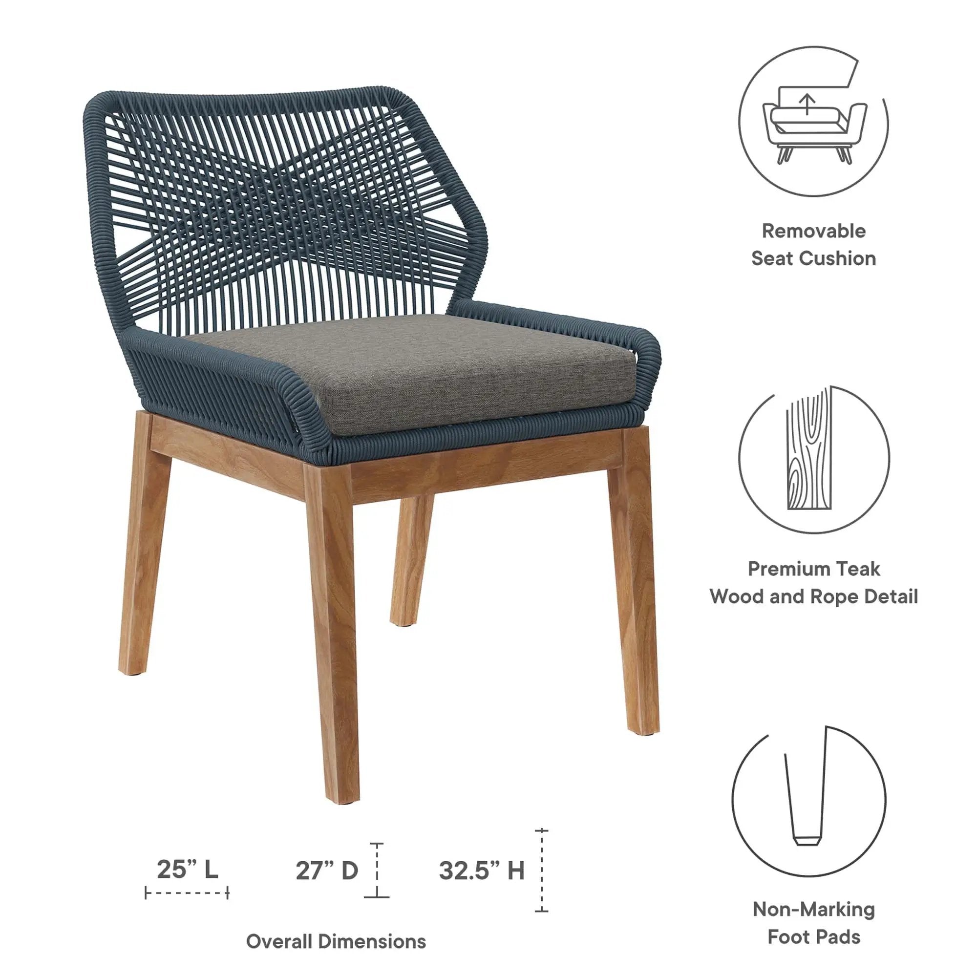 Wellspring 5-Piece Outdoor Patio Teak Wood Dining Set by Modway by HouseOfZazla