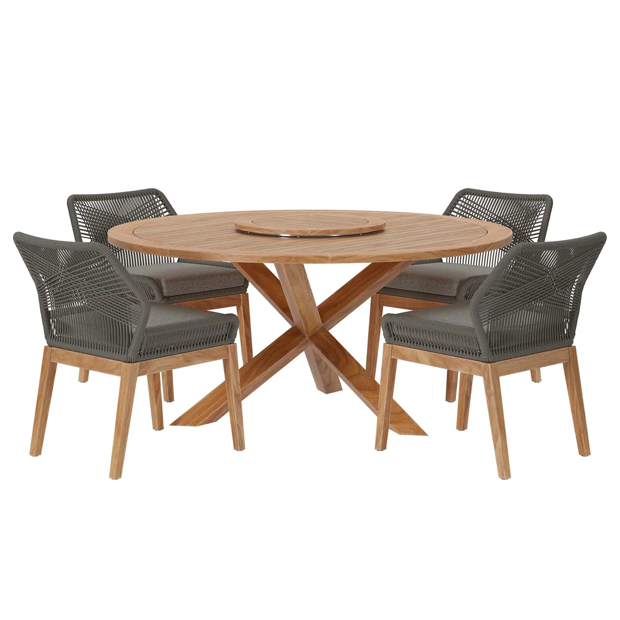 Wellspring 5-Piece Outdoor Patio Teak Wood Dining Set by Modway by HouseOfZazla