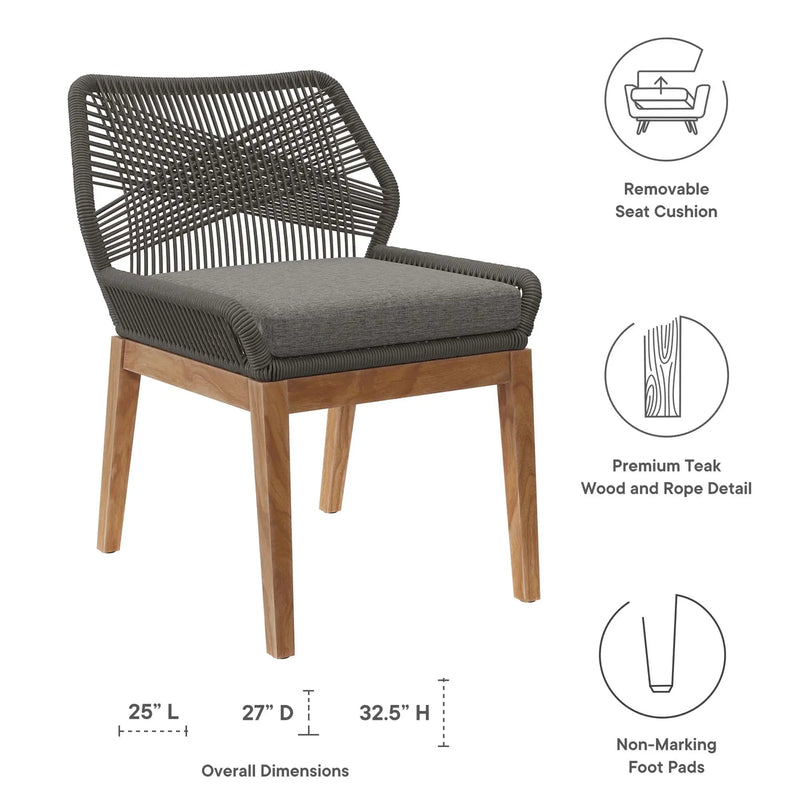 Wellspring 5-Piece Outdoor Patio Teak Wood Dining Set by Modway by HouseOfZazla