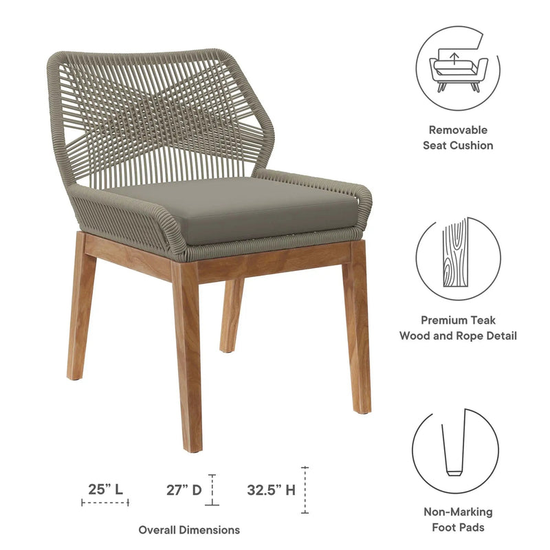 Wellspring 5-Piece Outdoor Patio Teak Wood Dining Set by Modway by HouseOfZazla
