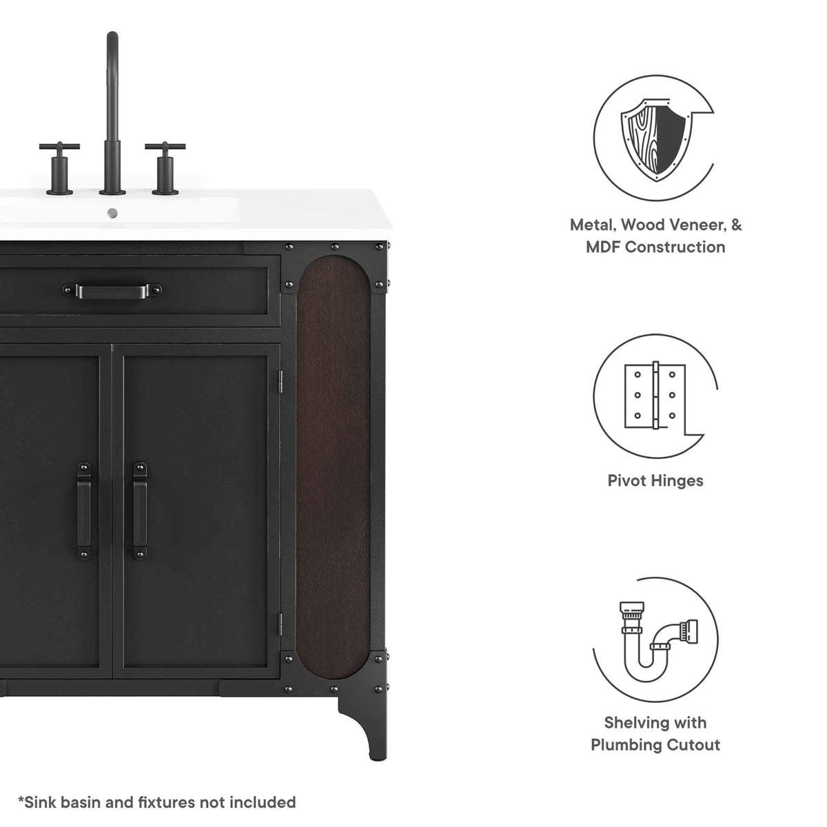 Steamforge Bathroom Vanity Cabinet (Sink Basin Not Included) by Modway, photo 11 of 18