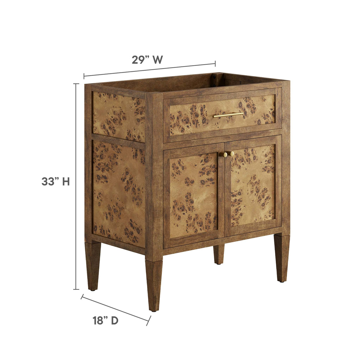 Elysian 30" Bathroom Vanity Cabinet (Sink Basin Not Included) by Modway, photo 4 of 20