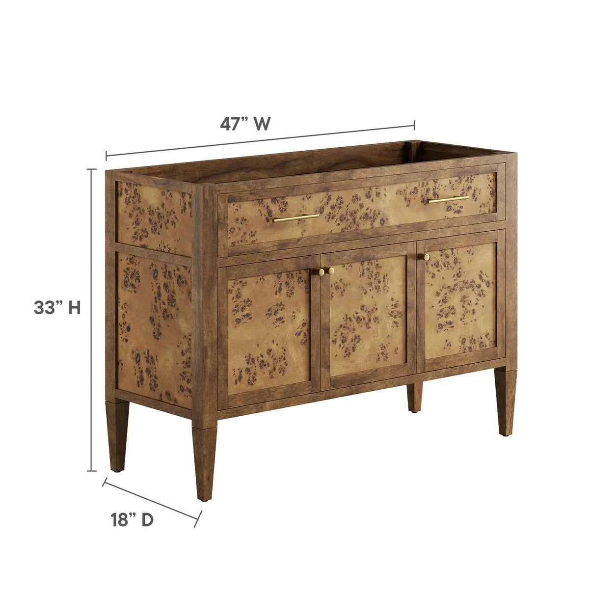 Elysian 48" Wood Bathroom Vanity Cabinet (Sink Basin Not Included) by Modway by HouseOfZazla