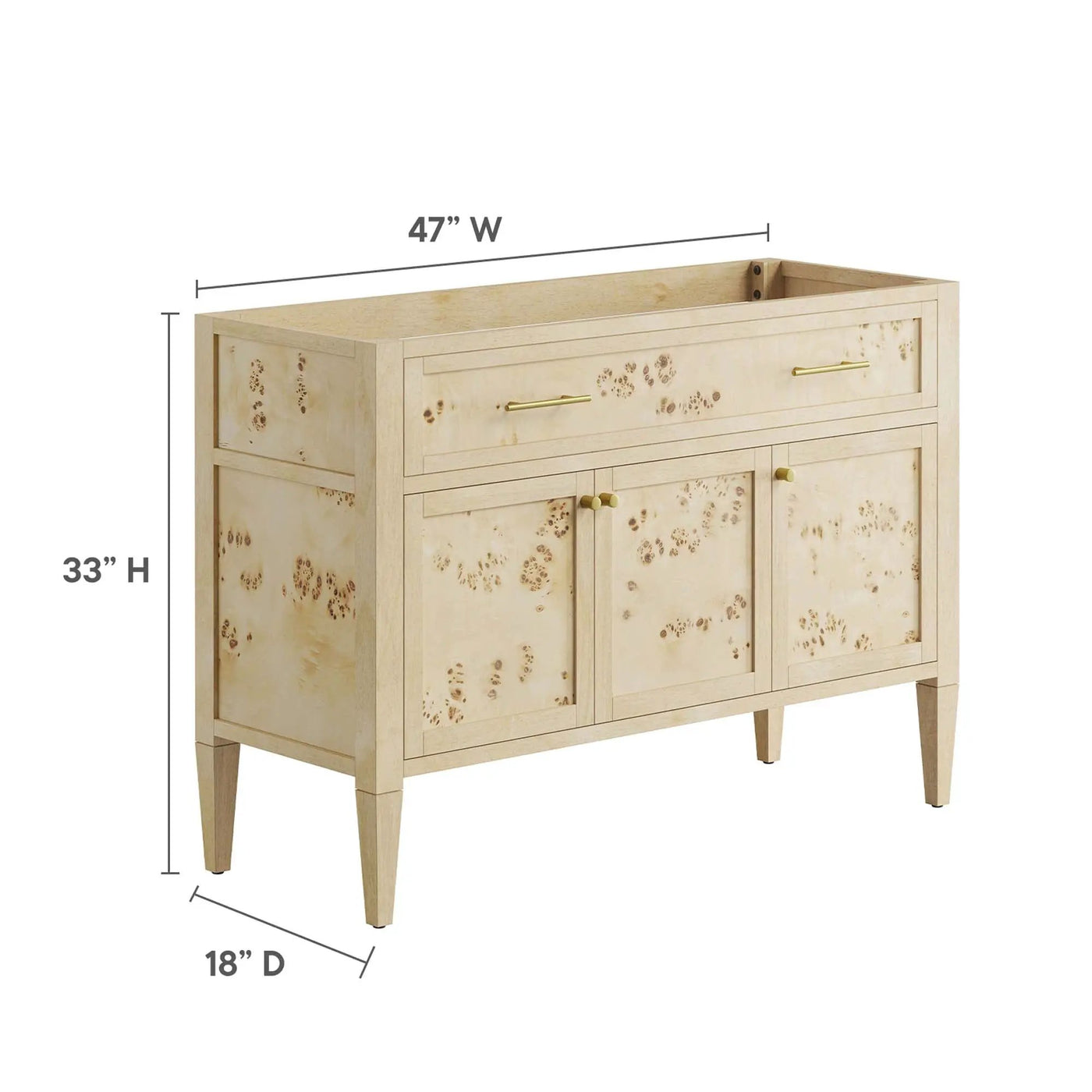 Elysian 48" Wood Bathroom Vanity Cabinet (Sink Basin Not Included) by Modway by HouseOfZazla