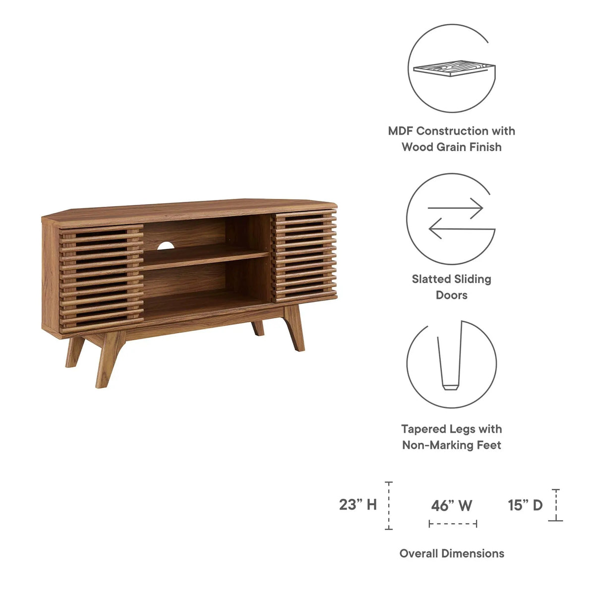 Render 46" Corner TV Stand by Modway by HouseOfZazla
