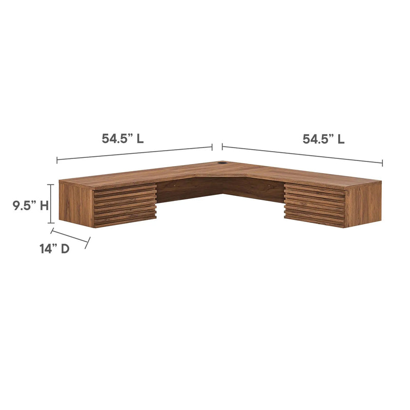 Render Wall Mount Corner Office Desk by Modway by HouseOfZazla