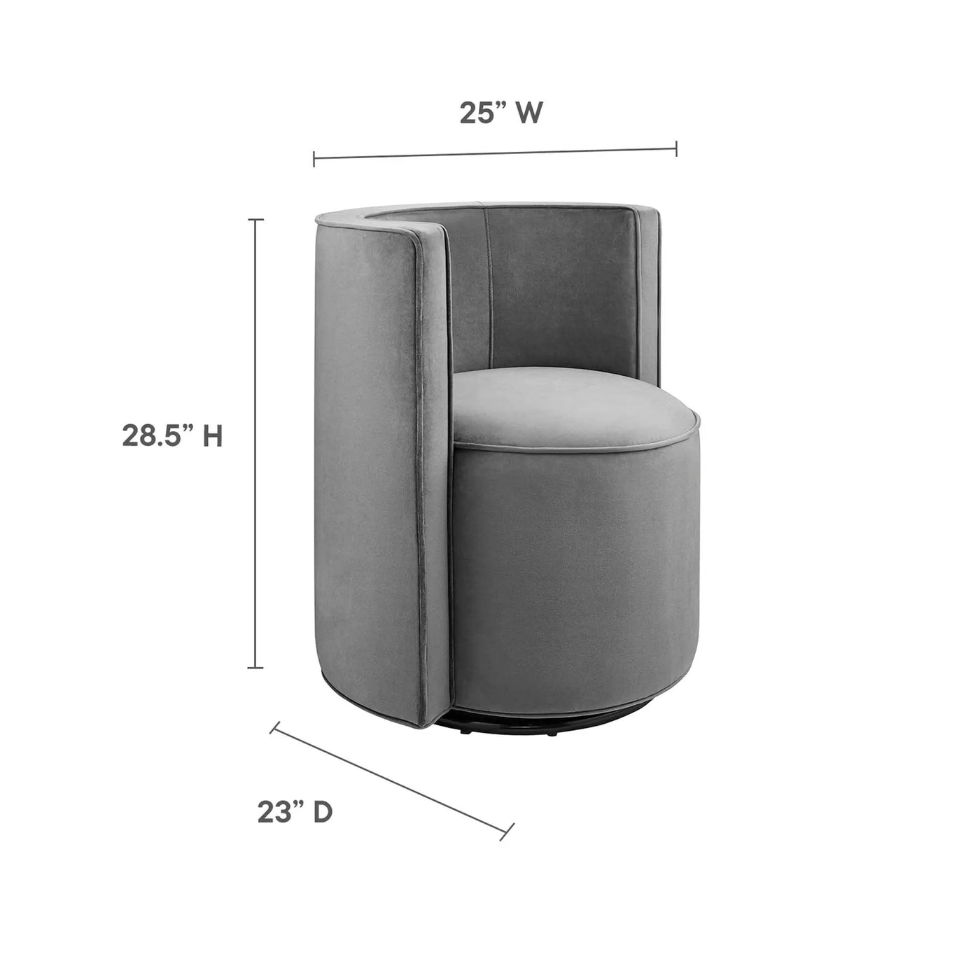Della Performance Velvet Fabric Swivel Chair by Modway by HouseOfZazla