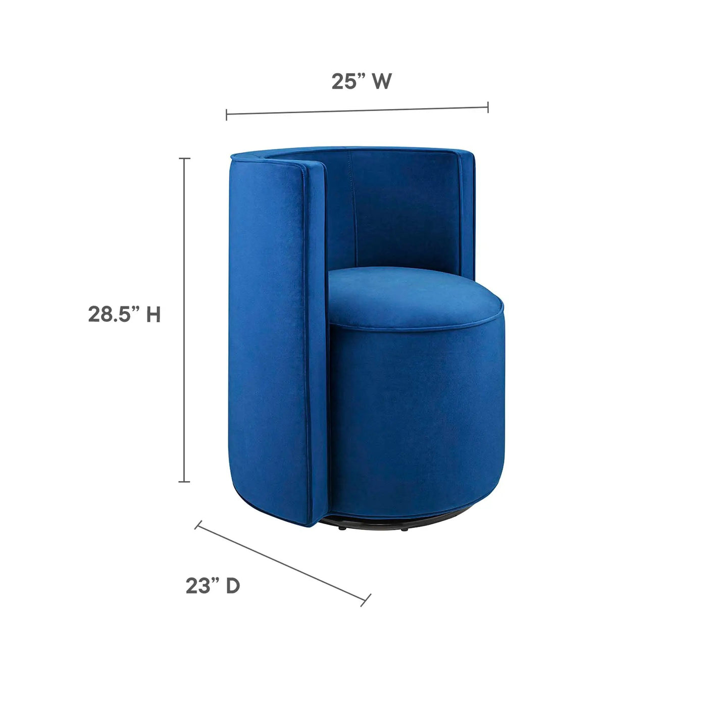 Della Performance Velvet Fabric Swivel Chair by Modway by HouseOfZazla
