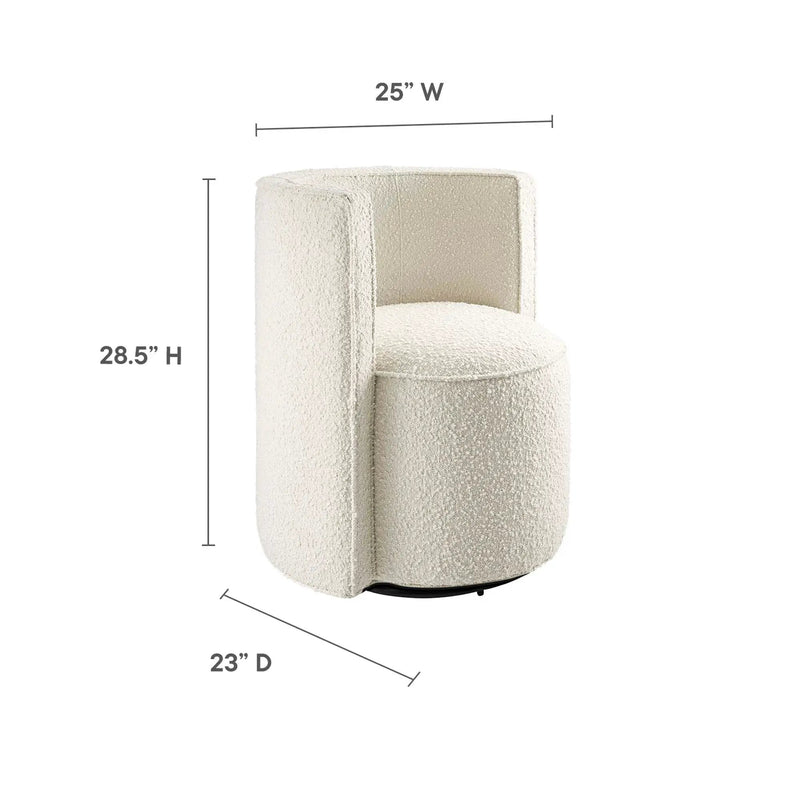 Della Boucle Fabric Swivel Chair by Modway by HouseOfZazla