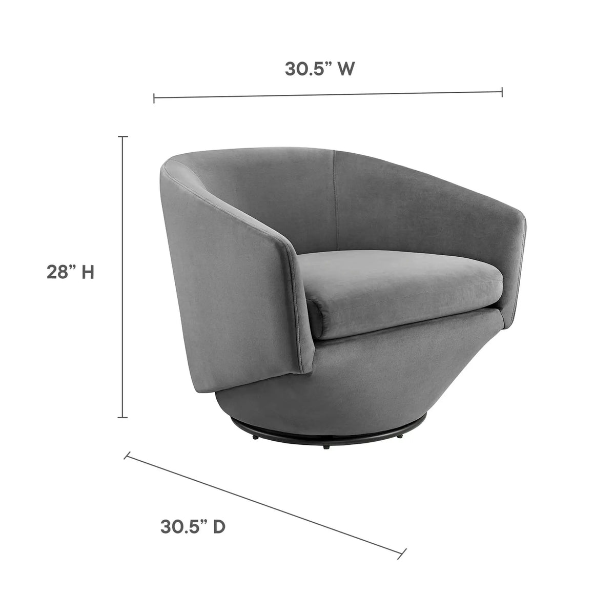 Series Performance Velvet Fabric Swivel Chair by Modway by HouseOfZazla