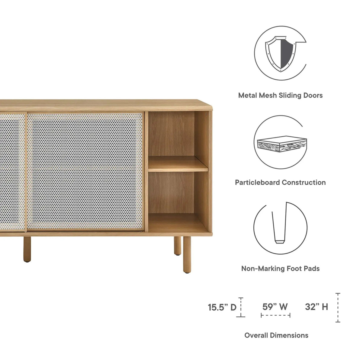 Kurtis 59" Sideboard by Modway by HouseOfZazla